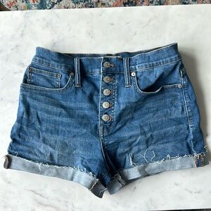 Madewell high rise denim shorts - size 26